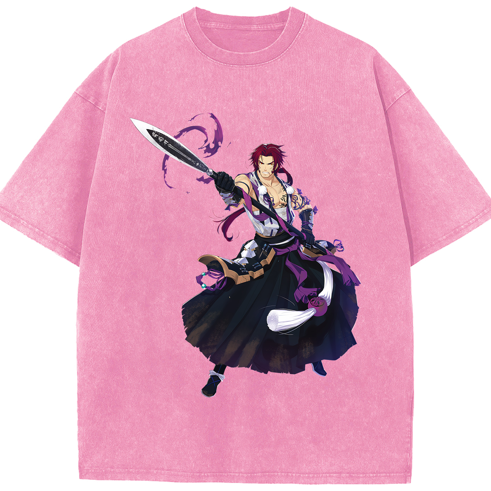 （画像用） 刀剣乱舞 Touken Ranbu 綿100% ヴィンテージ風 半袖Tシャツ（フロントプリント）